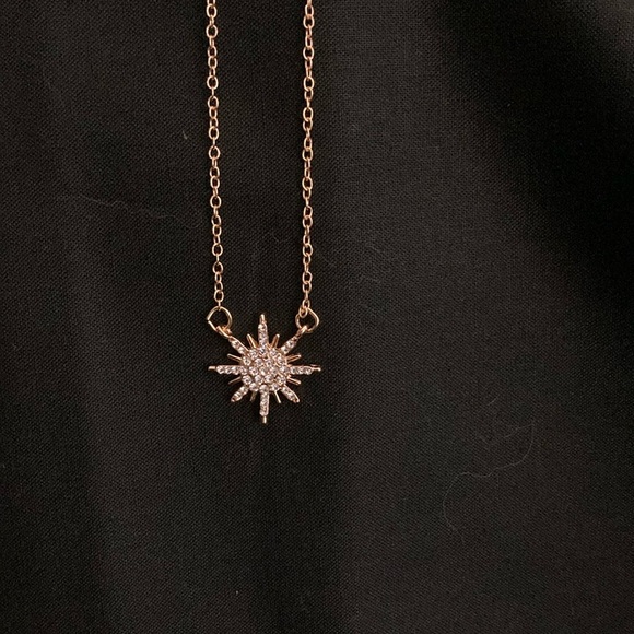 Jewelry - Dainty Star Sunburst Gold 16.75” Long Necklace with 2” Extender